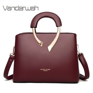Bolsa Feminina de Luxo Designer Crossbody em Couro Premium